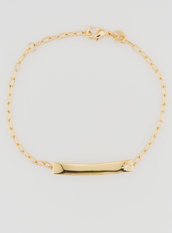 Pulseira Identidade Bebé Banhada a Ouro - 15cm (pic 3)