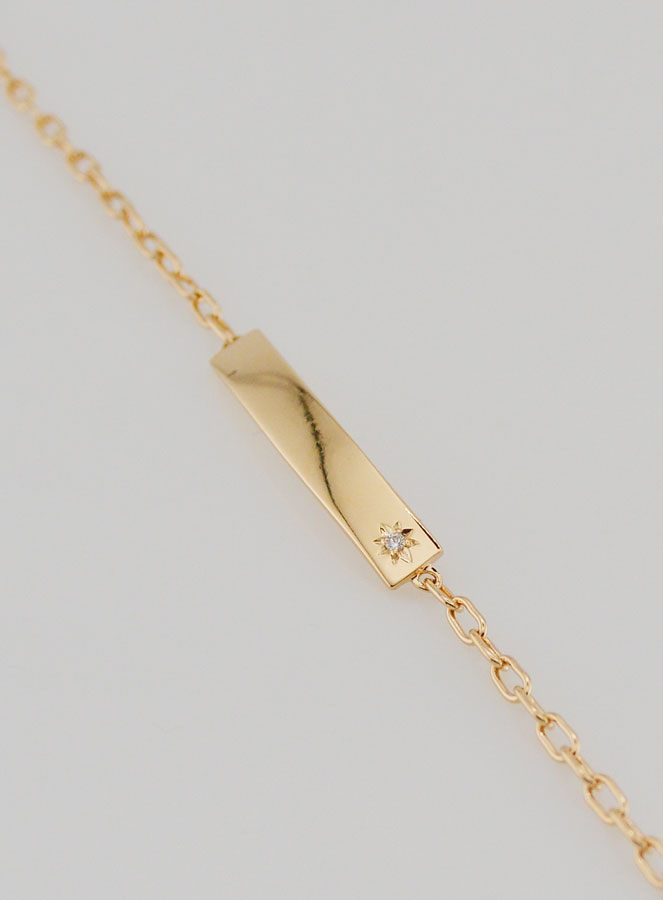 Pulsera Gourmette de Bautizo para Niño Chapado en Oro - 15 cm (pic 1)