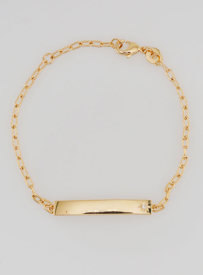 Pulsera Gourmette de Bautizo para Niño Chapado en Oro - 15 cm (pic 3)