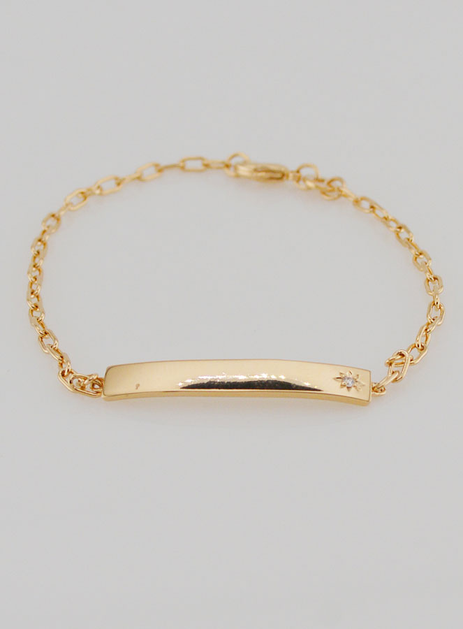 Pulsera Gourmette de Bautizo para Niño Chapado en Oro - 15 cm (pic 4)