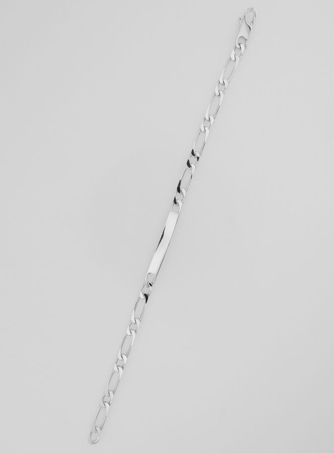 Pulsera Gourmette de bautismo de plata de ley 925 - 18 cm (pic 2)