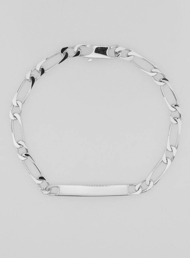 Pulsera Gourmette de bautismo de plata de ley 925 - 18 cm (pic 3)