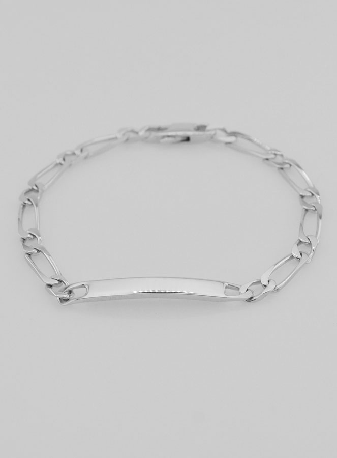 Pulsera Gourmette de bautismo de plata de ley 925 - 18 cm (pic 4)