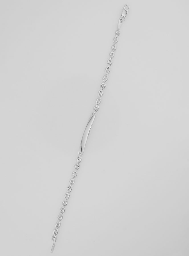 Pulsera Gourmette de bautismo en plata de ley 925 - 18 cm (pic 2)