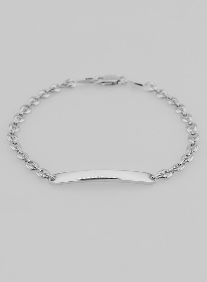 Pulsera Gourmette de bautismo en plata de ley 925 - 18 cm (pic 4)