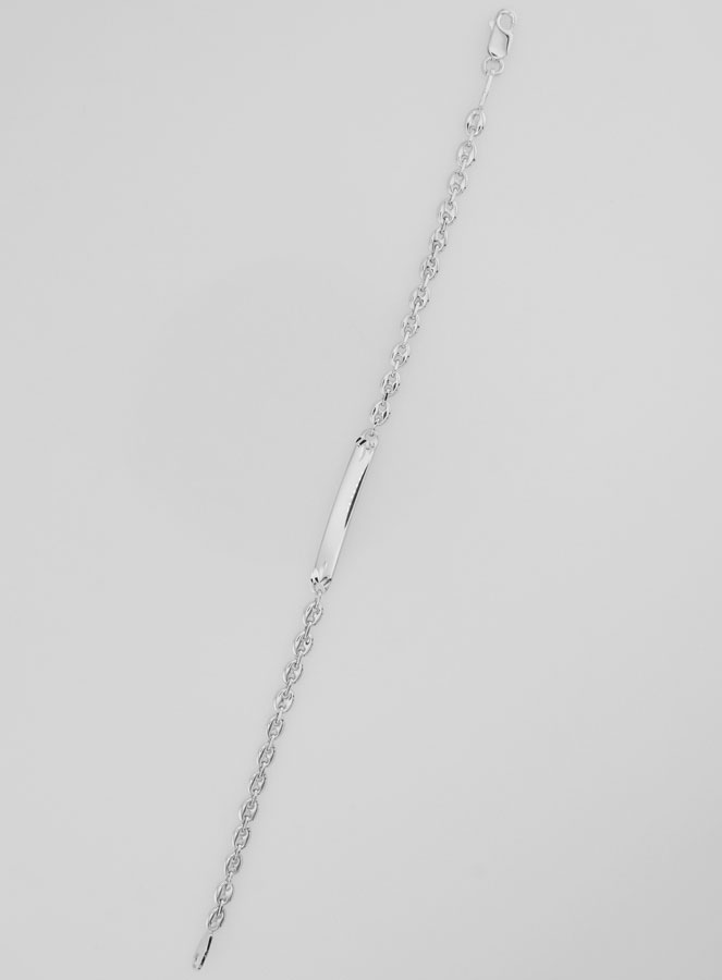 Pulseira de Batismo em Prata Rodiada - 18cm (pic 2)