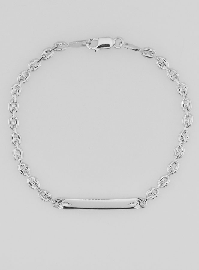 Pulseira de Batismo em Prata Rodiada - 18cm (pic 3)