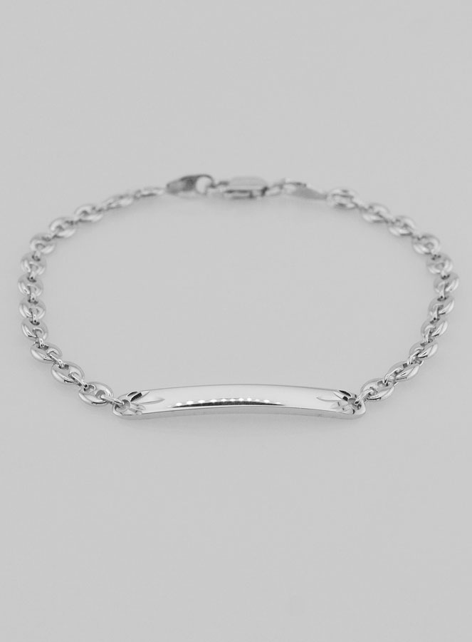 Pulseira de Batismo em Prata Rodiada - 18cm (pic 4)