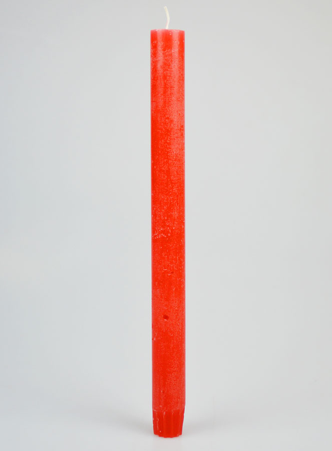 Vela Teñida en Masa 27 cm - Rojo Rosáceo (pic 1)