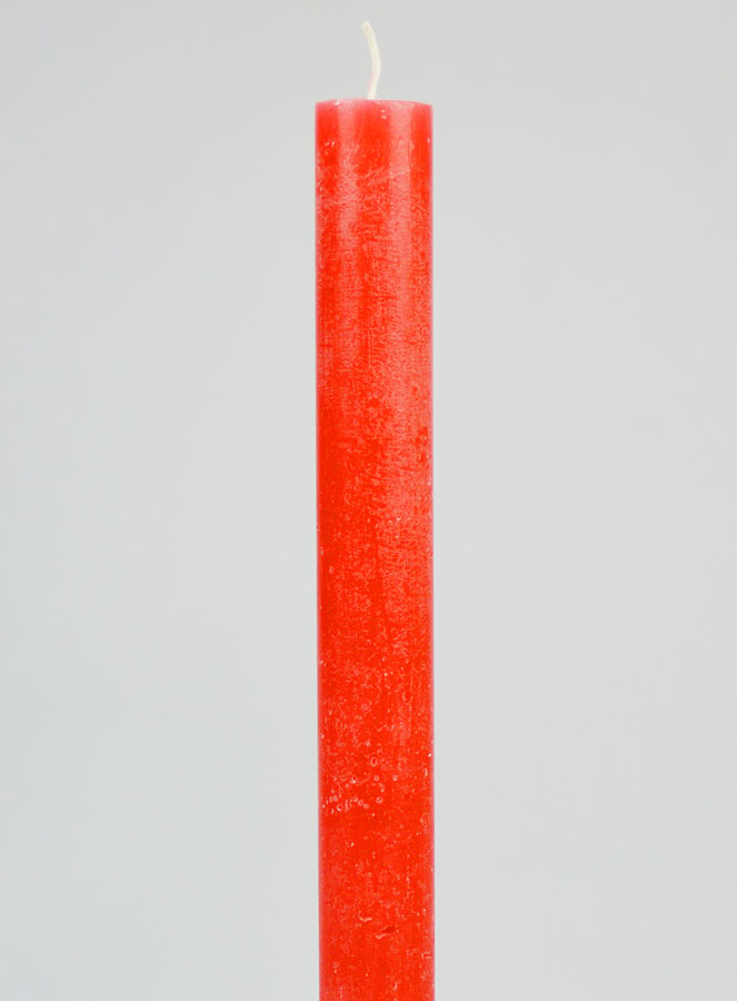 Vela Teñida en Masa 27 cm - Rojo Rosáceo (pic 3)