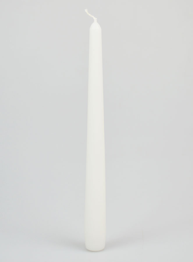 Vela Cónica Teñida en Masa 24 cm - Blanco (pic 1)