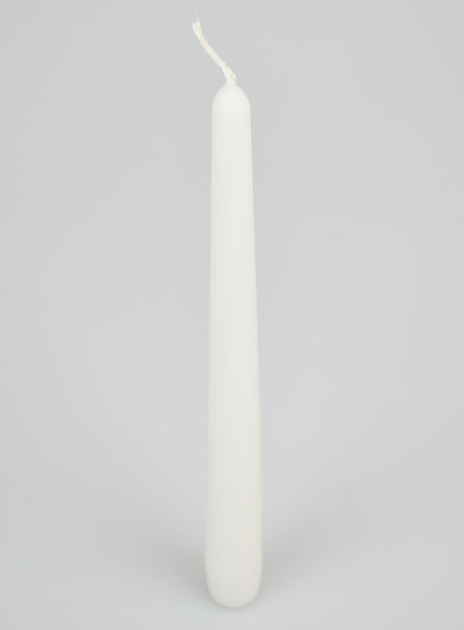 Vela Cónica Teñida en Masa 24 cm - Blanco (pic 2)