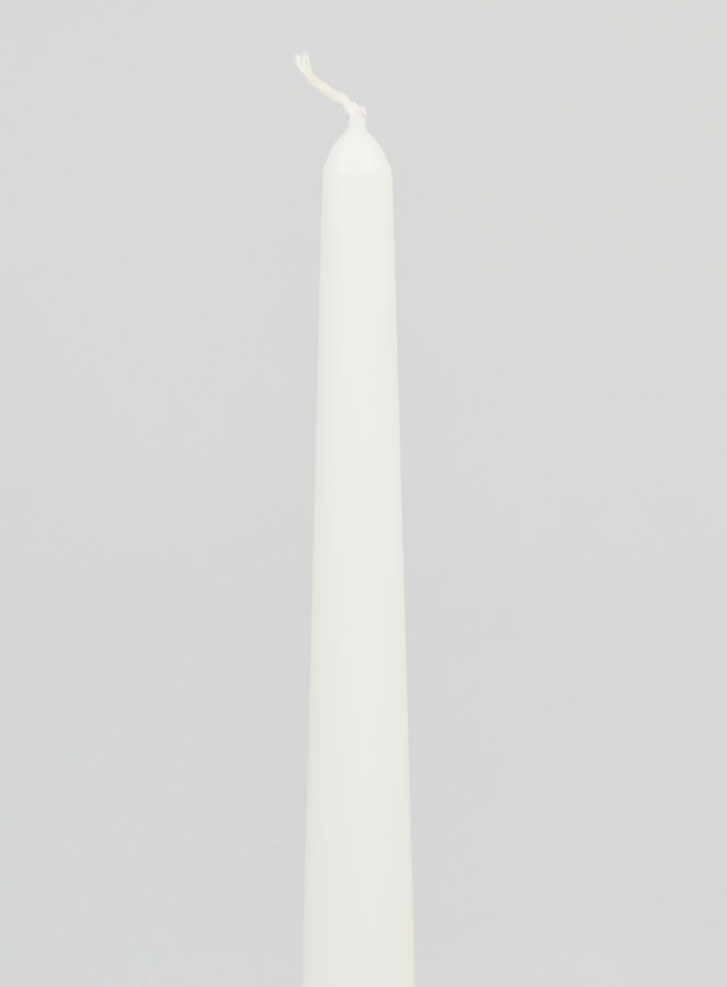 Vela Cónica Teñida en Masa 24 cm - Blanco (pic 3)