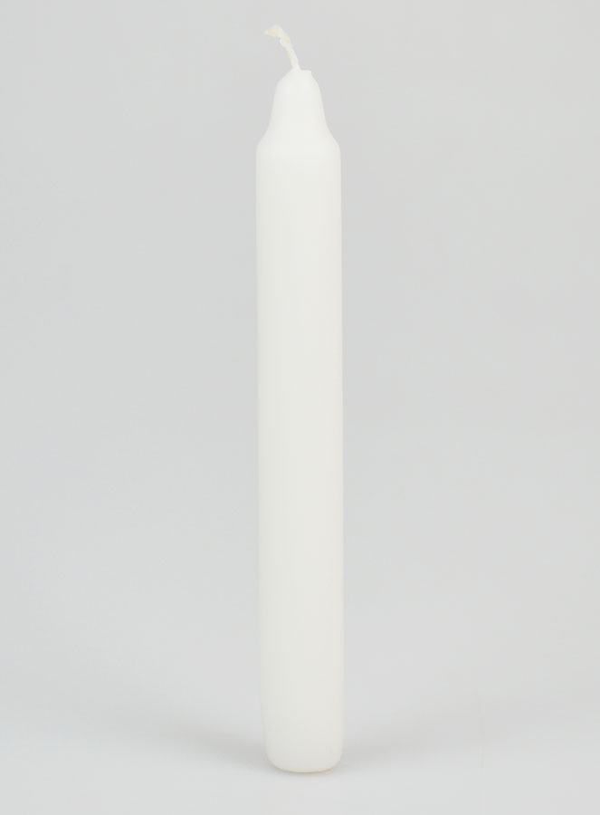 Vela Teñida en Masa 18 cm - Blanco (pic 1)