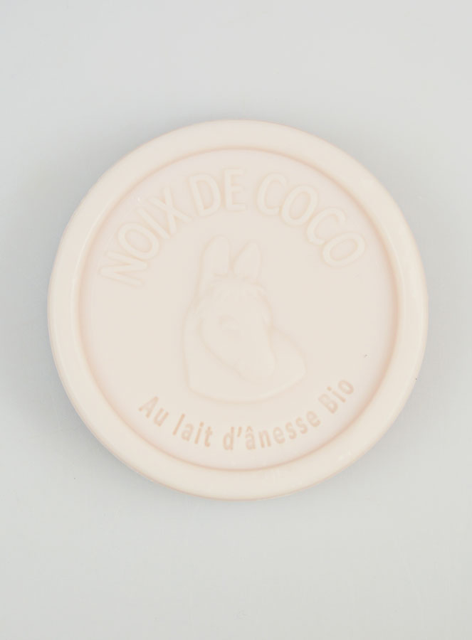 Jabón orgánico de leche de burra y coco - 100 g (pic 1)