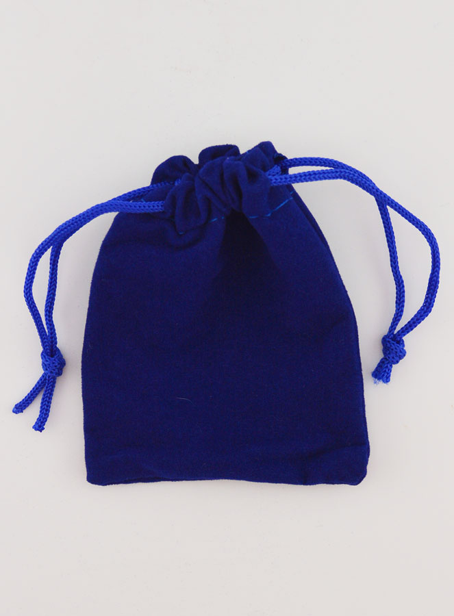 Bolsa Terço Presente Veludo 9cm - Azul (pic 1)