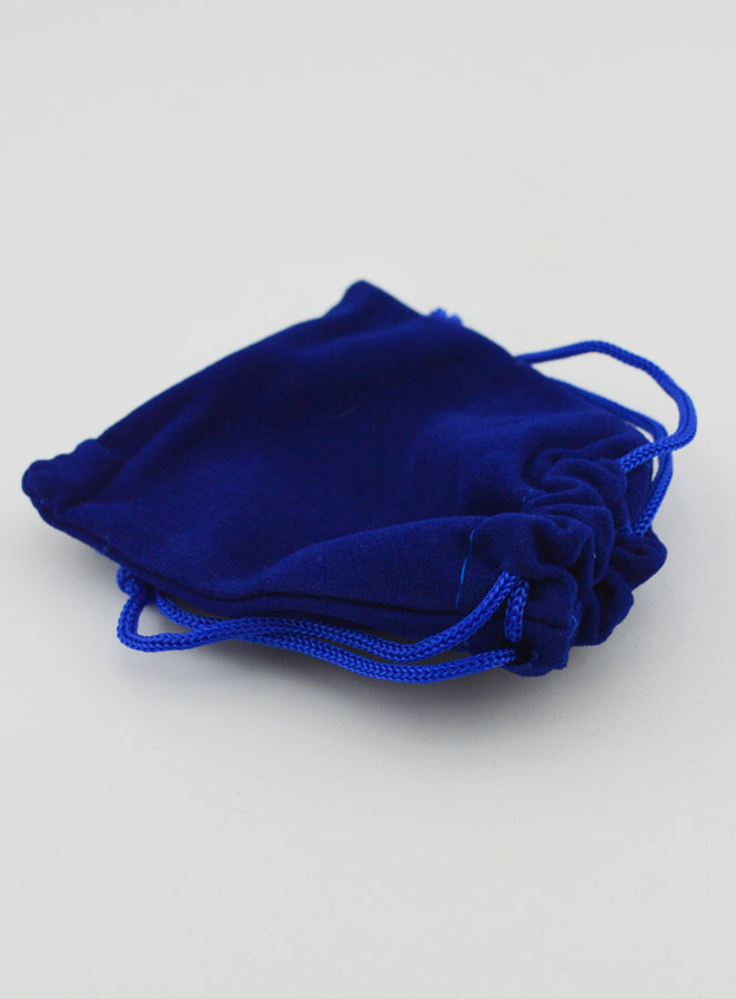 Bolsa Terço Presente Veludo 9cm - Azul (pic 3)