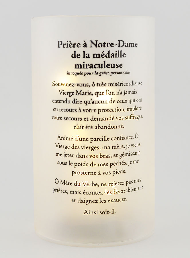 Portavelas LED - Virgen Milagrosa y Oración (pic 2)