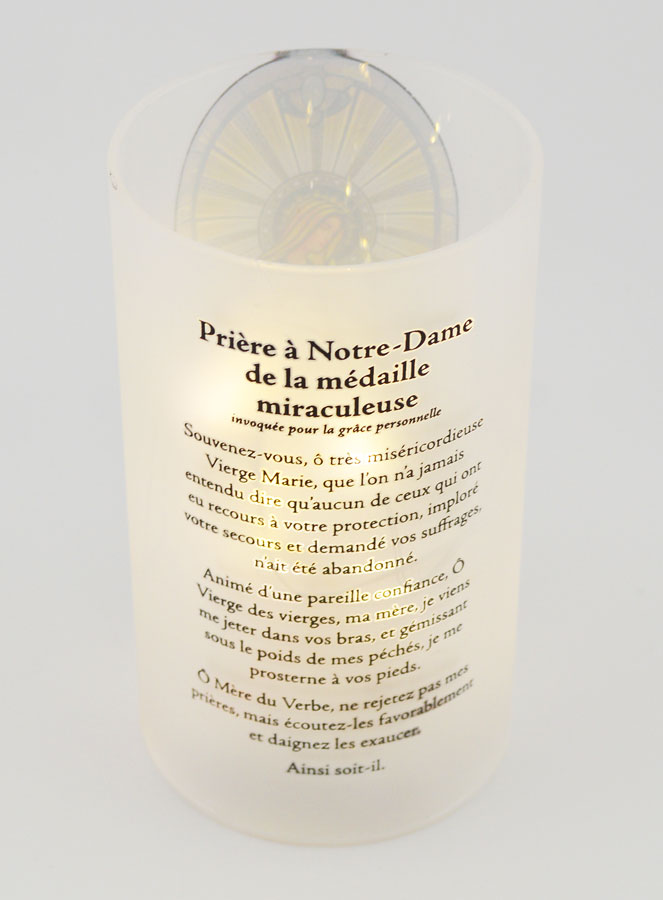 Portavelas LED - Virgen Milagrosa y Oración (pic 3)