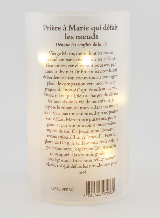 Portavelas LED - María Desatadora de Nudos y Oración (pic 2)