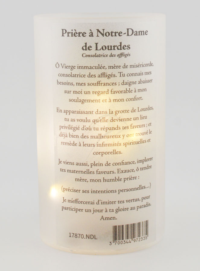 Portavelas LED - Nuestra Señora de Lourdes y Oración (pic 2)