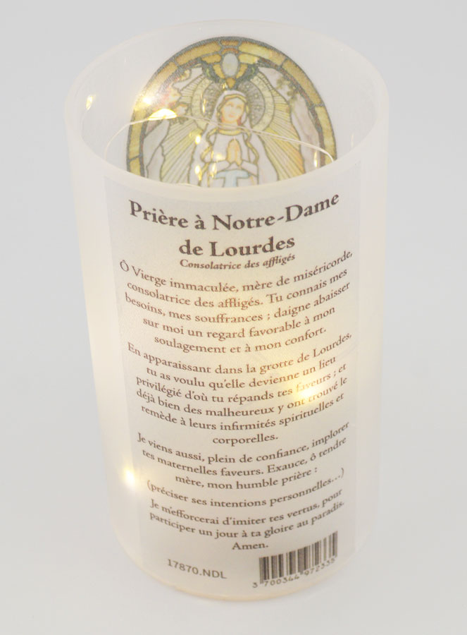 Portavelas LED - Nuestra Señora de Lourdes y Oración (pic 3)