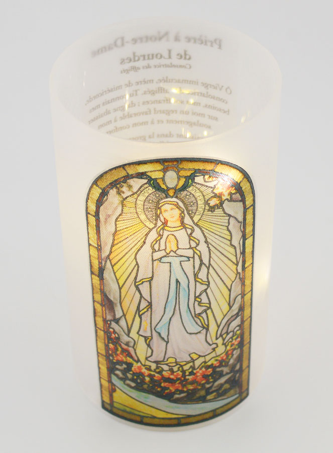 Portavelas LED - Nuestra Señora de Lourdes y Oración (pic 4)