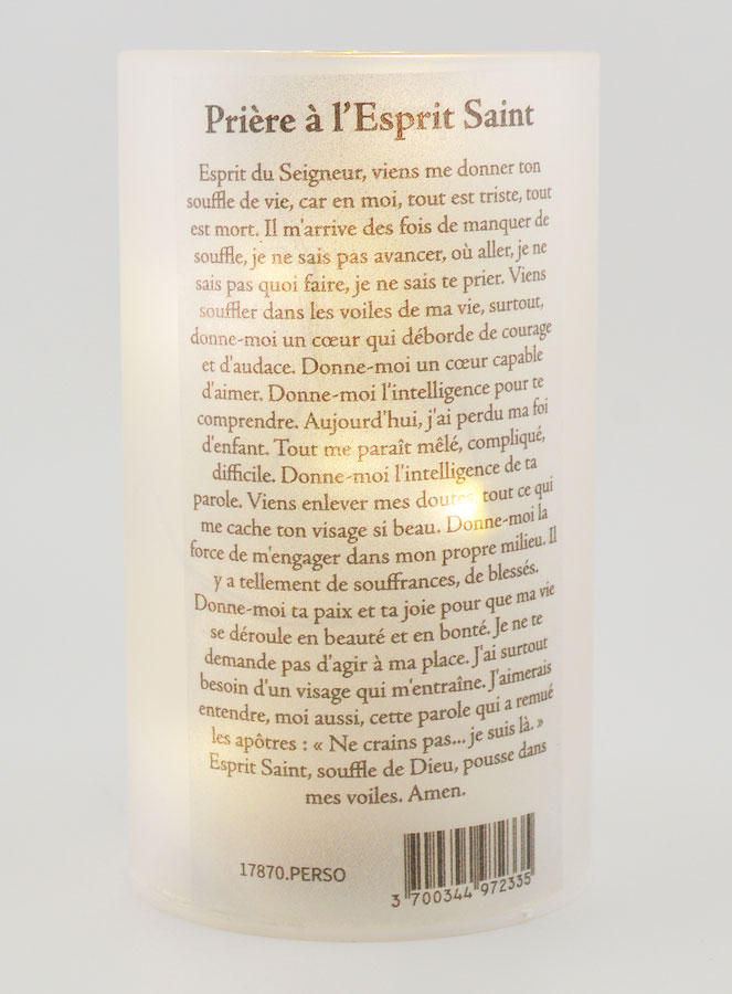 Portavelas LED - Espíritu Santo y Oración (pic 2)