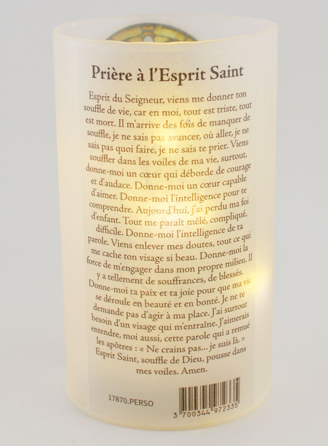Regalo de Confirmación - Portavelas con Oración del Espíritu Santo (pic 2)