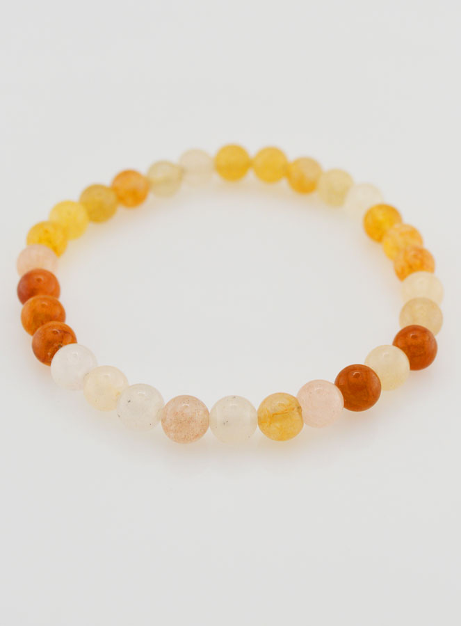 Pulseira em Pedra Natural de Jade Multicolor - 6mm (pic 2)