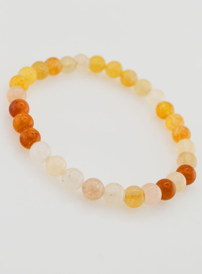 Pulseira em Pedra Natural de Jade Multicolor - 6mm (pic 3)