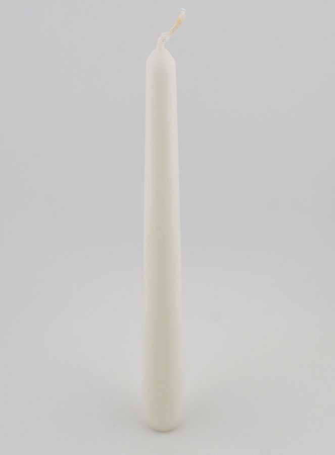 Vela Cónica Teñida en Masa 25 cm - Blanco (pic 2)