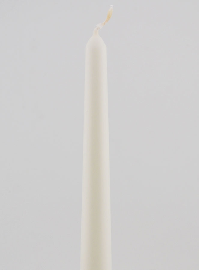 Vela Cónica Teñida en Masa 25 cm - Blanco (pic 3)