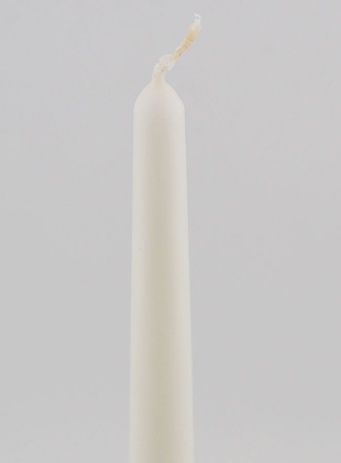 Vela Cónica Teñida en Masa 25 cm - Blanco (pic 4)