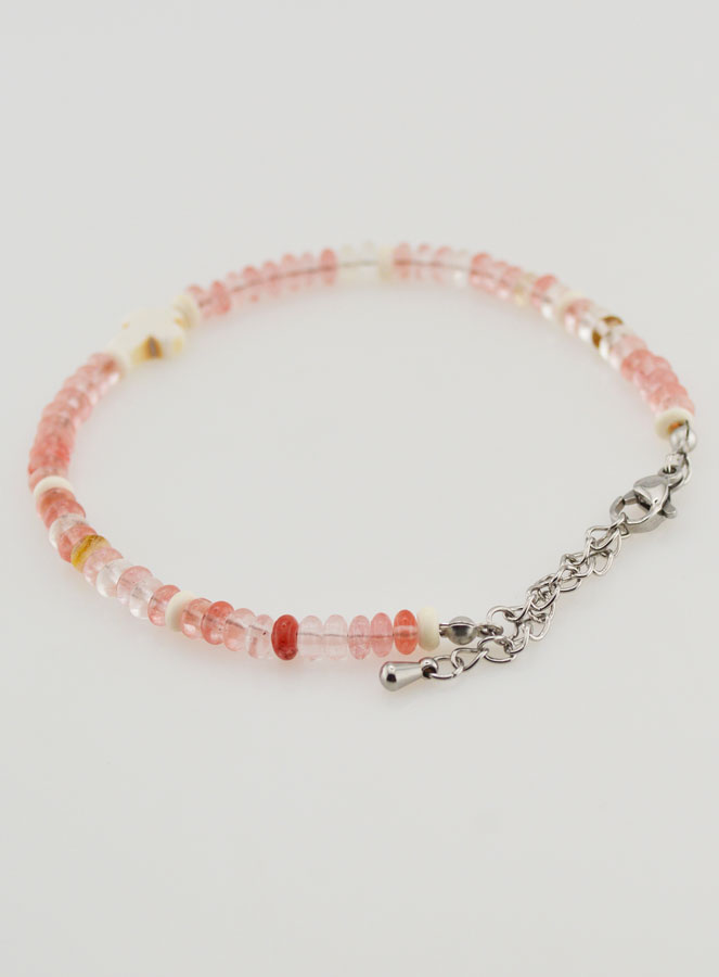 Pulsera con cruz y piedras en cristal (pic 4)