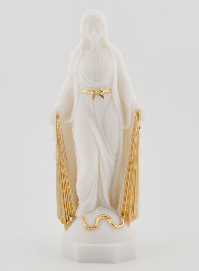 Estatua de la Virgen Milagrosa con los Rayos Dorados - 12 cm (pic 1)
