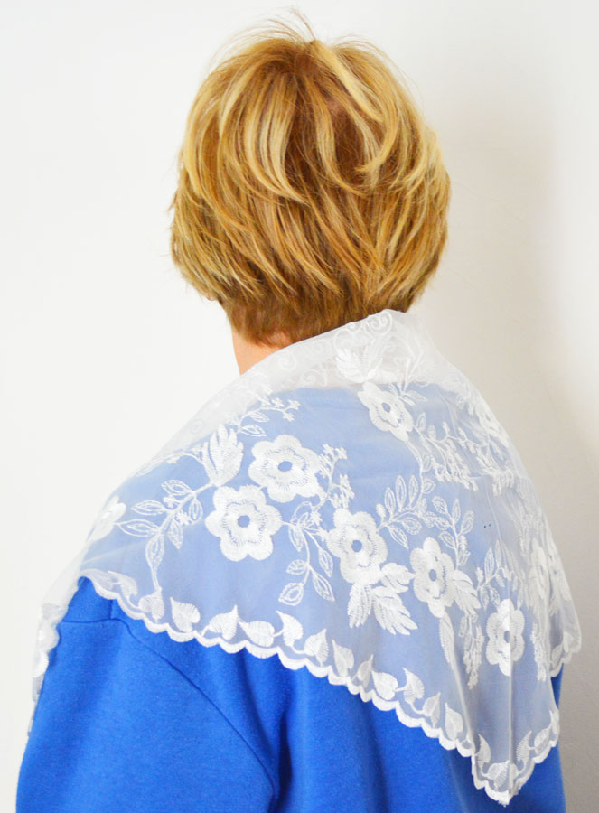 Velo Mantilla Bordado - Blanco (pic 3)
