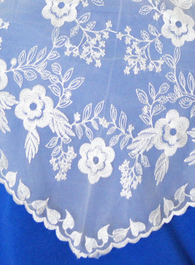 Velo Mantilla Bordado - Blanco (pic 4)
