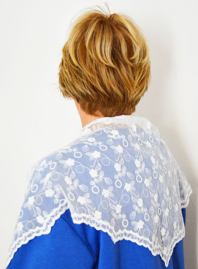 Velo cristiano - Mantilla bordada Blanca (pic 3)
