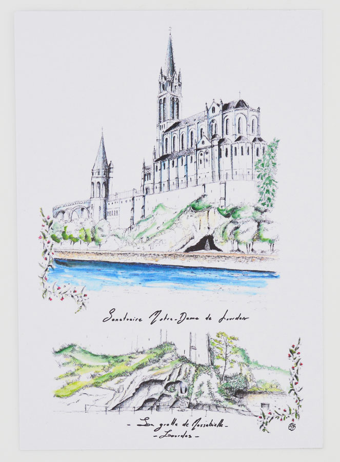 Postal del Santuario y la Gruta de Lourdes (pic 1)