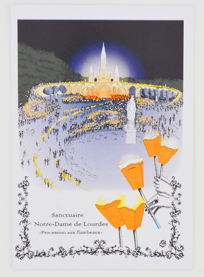 Postal de la Procesión de las Antorchas - Lourdes (pic 1)