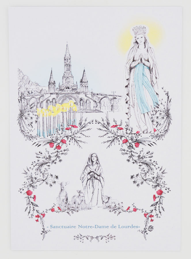 Postal del Santuario y Nuestra Señora de Lourdes (pic 1)