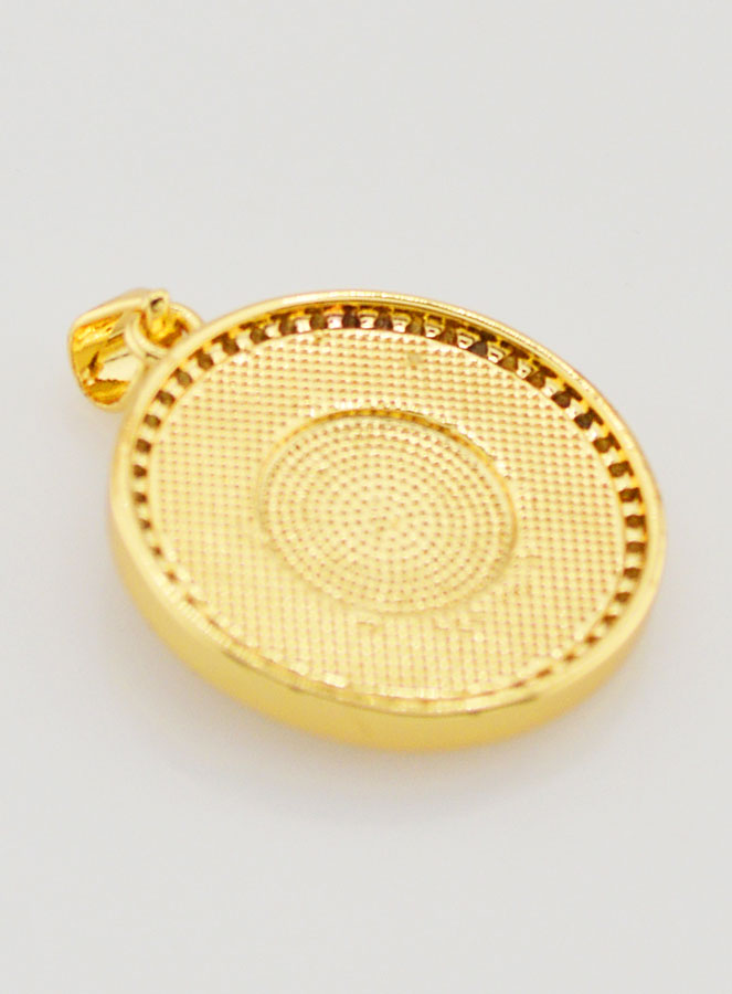 Medalla en cruz y esmalte negro - 22 mm (pic 4)