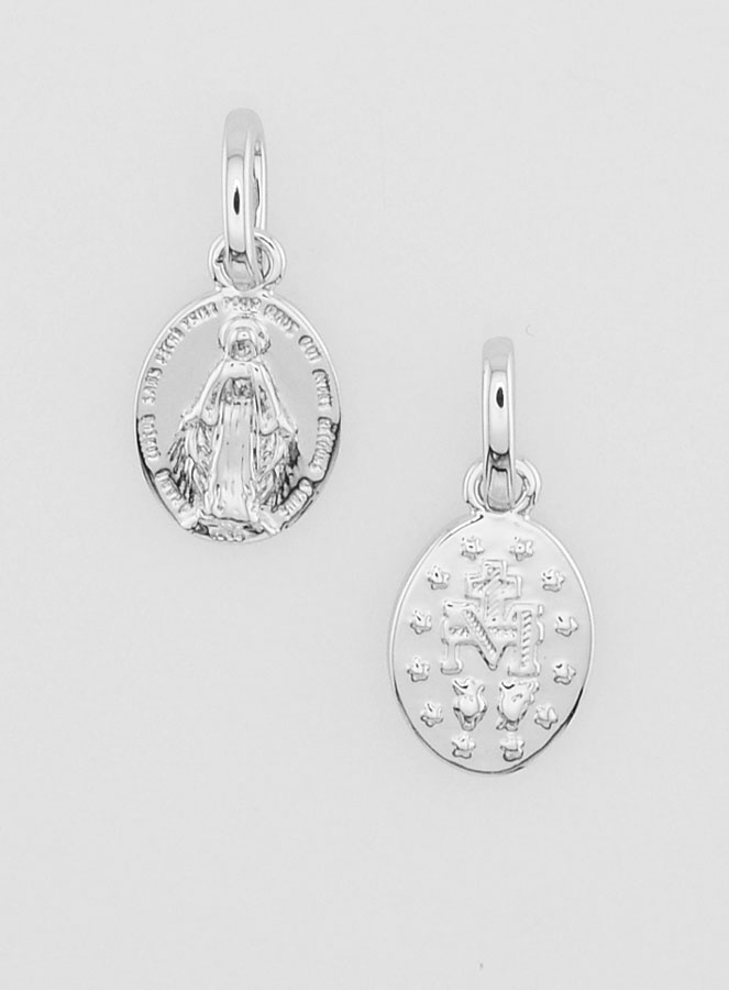 Medalla Milagrosa de Plata Rodiada - 10 mm (pic 1)