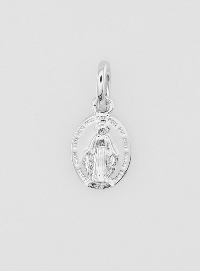 Medalla Milagrosa de Plata Rodiada - 10 mm (pic 3)