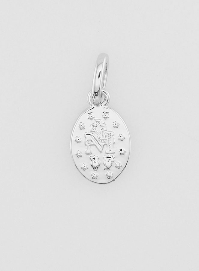 Medalla Milagrosa de Plata Rodiada - 10 mm (pic 4)