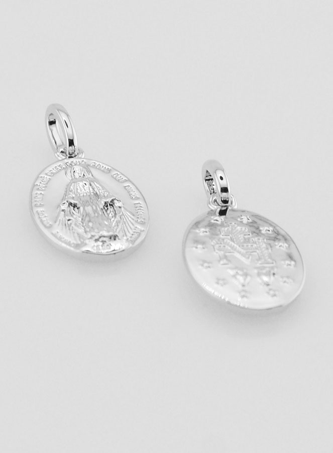 Medalla Milagrosa, Plata Rodiada - 14 mm (pic 2)