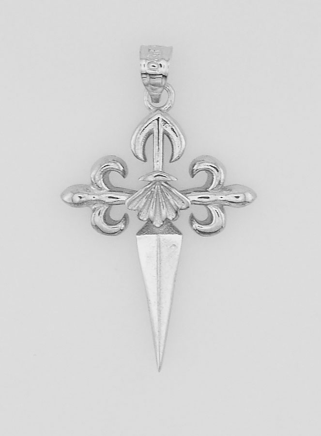 Cruz de Santiago de Compostela en Plata - 20 mm (pic 1)