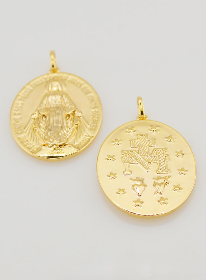 Medalla Milagrosa Acabado Oro 18k - 26mm (pic 2)