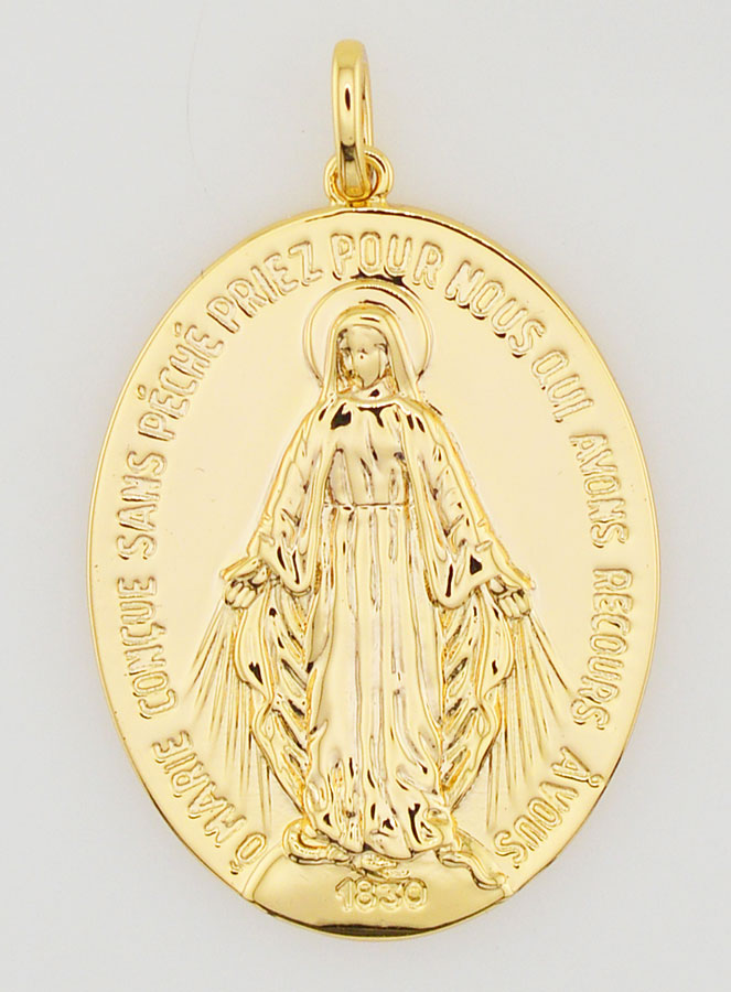 Medalla Milagrosa Acabado Oro 18k - 26mm (pic 3)